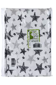 Пеленка Фабрика Бамбук трикотажная лоно звездочки/серый/светло-серый/черный 90х120 см