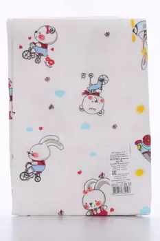 Пеленка Флайзай фланель голубой/белый Ф1 110х75 см