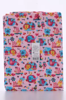 Пеленка Flyzay фланель Зоопарк/розовый Ф2 120х90 см