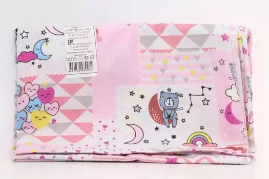Пеленка Flyzay ситец розовый/сон С2 95х120 cм