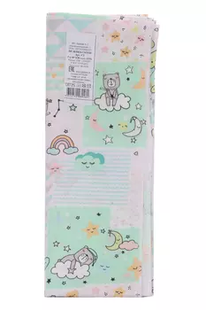 Пеленка Flyzay ситец Сон зеленый/сердечки С2 95х120 cм