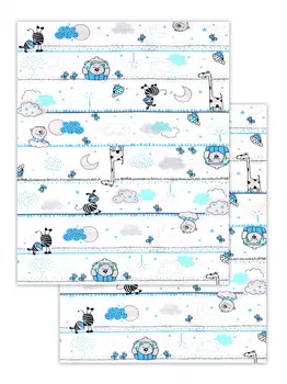 Пеленка Flyzay ситец Зебра/бел С2 95х120 cм