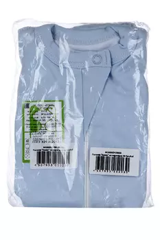 Пеленка-кокон Фабрика Бамбук трикотажная на молнии с подкладом голубая р 50-36