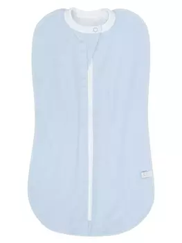 Пеленка-кокон Фабрика Бамбук трикотажная на молнии с подкладом голубая р 62