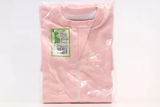 Пеленка-кокон Фабрика Бамбук трикотажная на молнии с подкладом розовая р 74