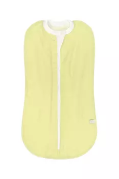 Пеленка-кокон Фабрика Бамбук трикотажная на молнии с подкладом желтая р 62-40