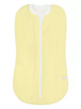 Пеленка-кокон Фабрика Бамбук трикотажная на молнии с подкладом желтая р 74