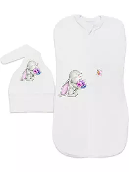 Пеленка-кокон Лакшэри Бейби с принтом зайчонок р (56-62)