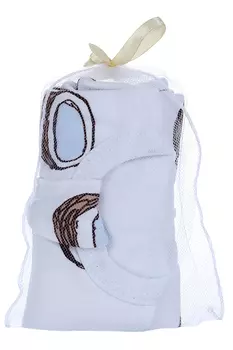 Пеленка-кокон Мьельк Кокосы бледно-голубой/белый