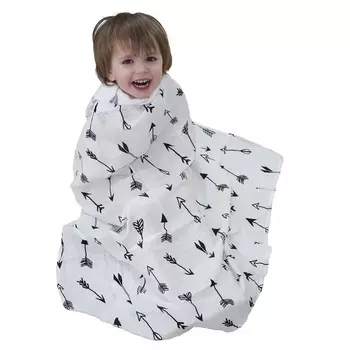 Пеленка Mamalino муслиновая черный/белый стрелы 120х120 см