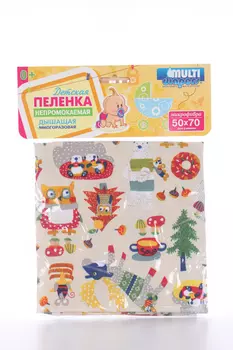 Пеленка Молти Даяпес непромок д/коляски из микрофибры с рисунком лисы 50х70 см