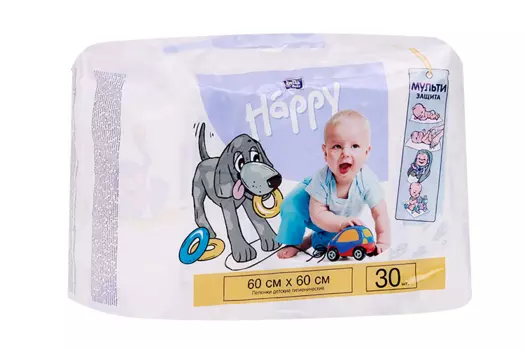 Пеленки Бэлла baby Happy одноразовые д/детей 60х60 см, 30 шт