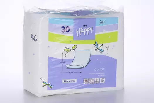 Пеленки Белла Бэби Хеппи 90х60 см, 30 шт
