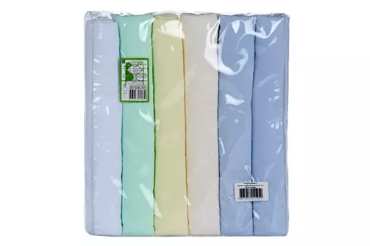 Пеленки Фабрика бамбук трикотаж д/новорожд голубой 90х120 см, 6 шт