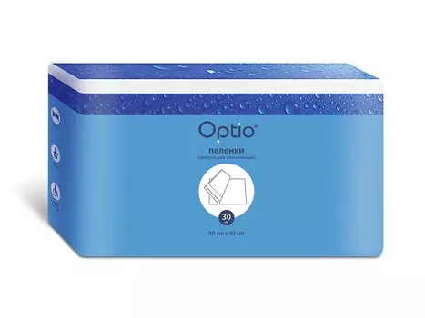 Пеленки Оптио однораз впитывающие 60х60 см, 30 шт