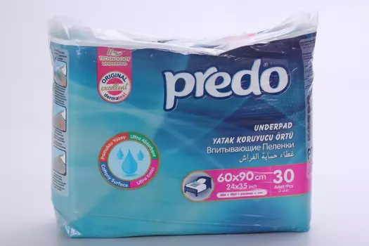 Пеленки PREDO Baby впитывающ 60х90 см, 30 шт