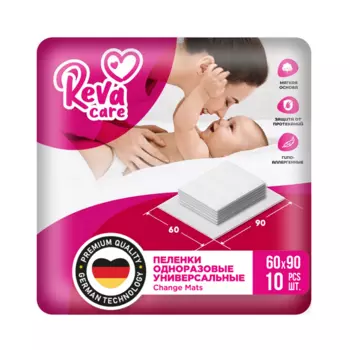 Пеленки Reva Сare впитывающие одноразовые 60х90 см, 10 шт