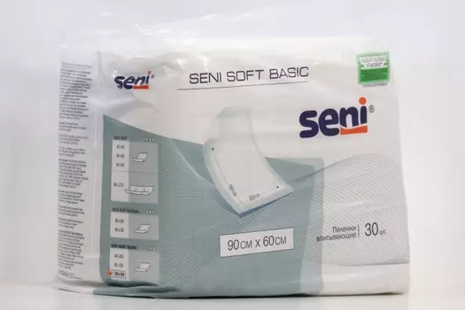 Пеленки Сени Софт Бейсик впитывающие 60х90 см, 30 шт