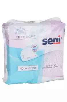Пеленки Сени софт впитывающие 60х40 см, 5 шт
