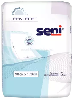 Пеленки Сени софт впитывающие 90х170 см, 5 шт