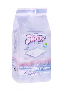 Пеленки Skippy Light одноразовые впитывающие гигиенические 60х90 см, 30 шт
