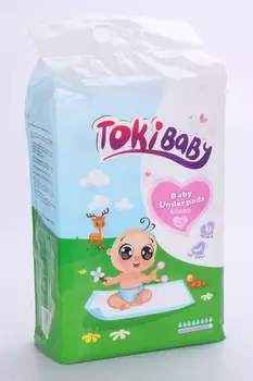 Пеленки TokiBaby впитывающие 60х90 см, 15 шт