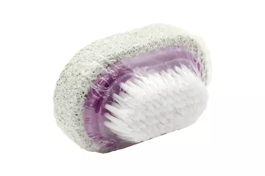 Пемза д/педикюра с щеткой 6,5 см цвет МИКС