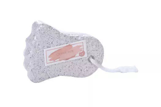 Пемза д/педикюра Ступня с подвесом 9х6 см цвет белый