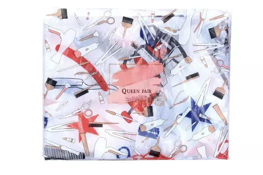 Пеньюар парикмахерский Queen fair цвет белый/разноцветный