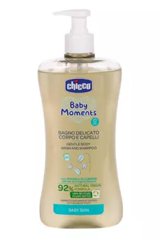 Пена Chicco Baby Moments нежная д/волос/тела, 500 мл