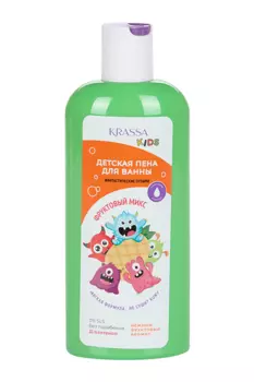 Пена Krassa Kids Фруктовый Микс Д-Пантенол/протеины молока д/ванны, 250 мл
