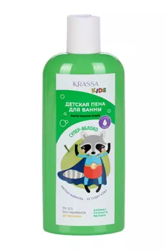 Пена Krassa Kids Супер-Яблоко Д-Пантенол/протеины молока д/ванны, 250 мл