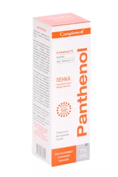 Пенка Compliment Panthenol при различных видах ожогов, 160 мл