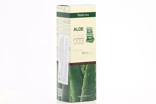 Пенка Farm Stay очищающая с экстрактом алоэ 180 мл