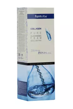 Пенка Farm Stay pure cleansing д/лица с коллагеном, 180 мл