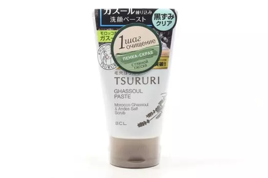 Пенка-скраб Tsururi марокканская вулкан глина/андская каменная соль д/глубок очищ, 120 г