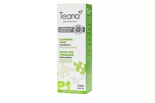 Пенка Teana laboratories P1 персик/шиповник д/умывания, 150 мл, (2015)