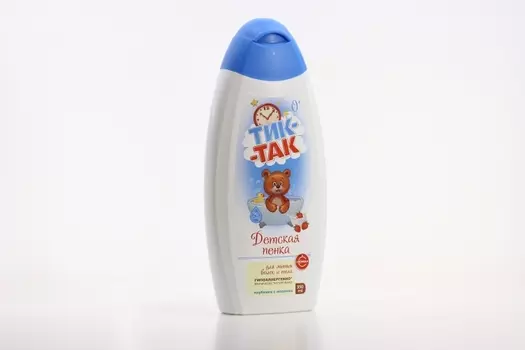 Пенка Тик-Так д/купания дет клубника с молоком (с 0 мес), 350 мл
