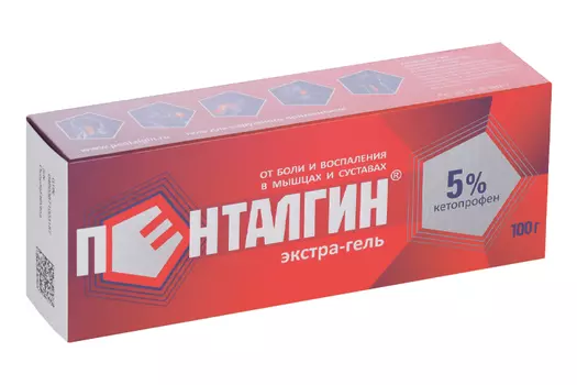 Пенталгин экстра-гель 5%, 100 г, гель для наружного применения