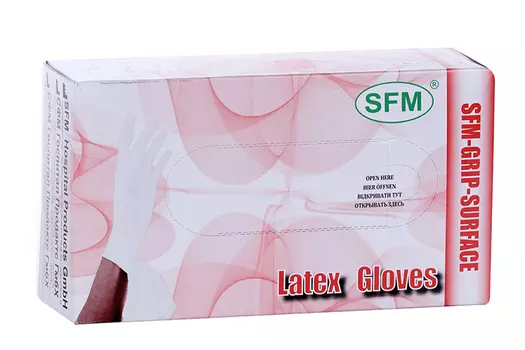 Перчатки SFM диагностич латекс нестер неопудр текстур XS, (534 453)