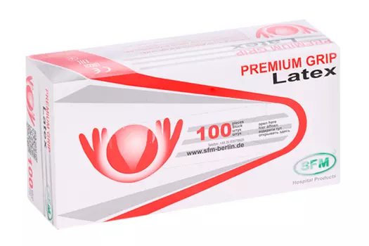 Перчатки SFM Premium латекс нестер неопудр текстур р S, пара