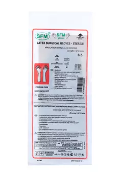 Перчатки SFM стерил хирург анатомич латекс неопудр текстур, (534 960)