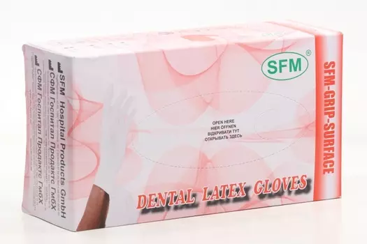 Перчатки SFM стоматолог латекс нестер неопудр текстур XS, пара (534 455)