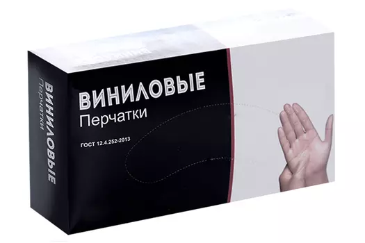 Перчатки смотр/диагност н/с виниловые М, пара