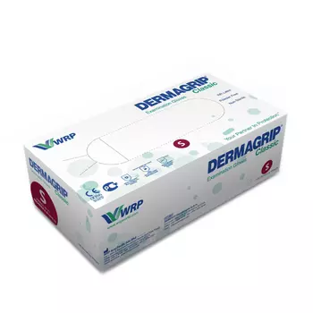 Перчатки смотр н/с Дермагрип Классик латекс S(6-7), 50 шт, пара