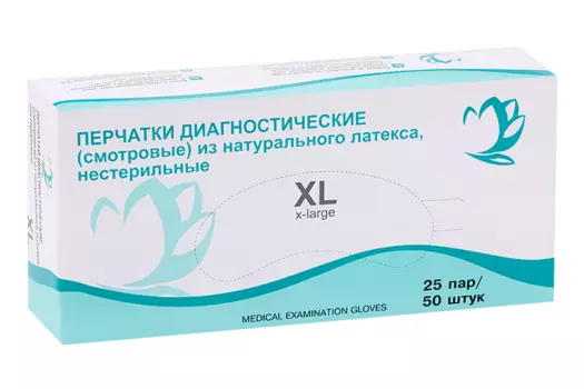 Перчатки Top Glove смотр/латекс/нестерил/неопудр р XL, 25 шт, пара