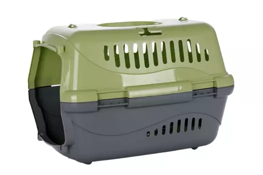 Переноска Турне д/животных с пластик дверцей зеленая 48х32х32 см