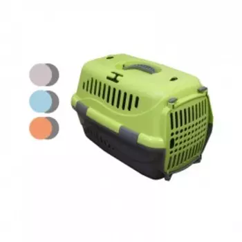 Переноска Турне д/животных с прозрач пластик дверцей голубая