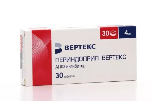 Периндоприл-Вертекс 4 мг, 30 шт, таблетки