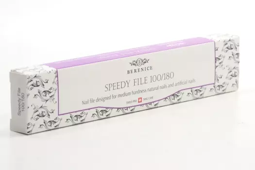 Пилка Limoni Зебра д/ногтей серая прямая 100х180